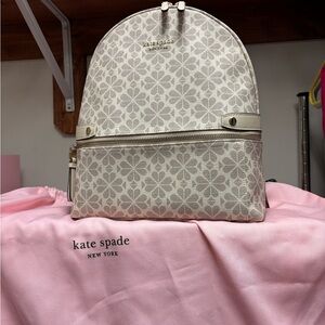 Kate Spade Beige Floral Backpack